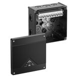 Junction box, Type of protection IP66, max. 10², Impact strength IK07, Protection class II, Ui 690V AC, Ui 690V DC, DLG, VDE, Halogen free Abox 100-10²/sw