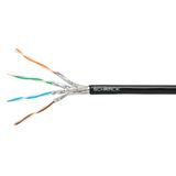 S/FTP Cable Cat.7, 4x2xAWG23/1, 1000Mhz, PE OUTDOOR, black (The price is shown without markup on metals. Request a quote for accurate information)