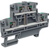 Double-level - Push-in terminal EFD410GR 4 mm² gray