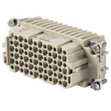 HDC insert, Female, 250 V, 10 A, Number of poles: 72, Crimp connection, Size: 6