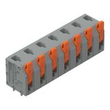 2601-3307 PCB terminal block; lever; 1.5 mm²; Pin spacing 7.5 mm; 7-pole; Push-in CAGE CLAMP®; 1,50 mm²; gray