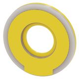 Washer round for EMERGENCY STOP mushroom pushbutton, yellow, illuminated, thickness 5 mm, outer diameter 60