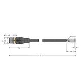 Actuator and Sensor Cable, PUR Connection Cable   RSS4.4T-2/TXL