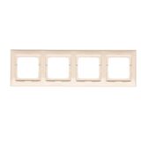 Single socket outlet with earthing, 16A, cream white/electro white
