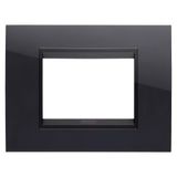 LUX PLATE - IN TECHNOPOLYMER - 3 MODULES - TONER BLACK LAVY - INNER FRAME MATT BLACK - CHORUSMART