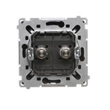 Double 2-pole switch, 16AX, champagne matt