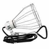 Clamp Heat Lamp Fixture, Steel Cage Wire, Max 150W