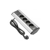 Corner extension cord 3xSHUKO, aluminum