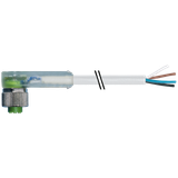 M12 female 90° A-cod. with cable LED PUR 4x0.34 gy UL/CSA 10m