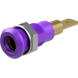 4 mm socket, plug-in connection, mounting Ø 8.1 mm, purple, 64.3040-26