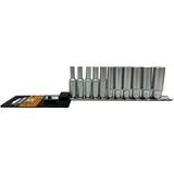 Socket set Ironside 1/4"4-13mm Long 11pcs.