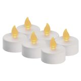 LED decoration – 6x tealight, white, 6x CR2032, indoor, vintage