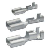 Uninsulated flat plug sleeve, 6.3 x 0.8 mm, 1.5 to 2.5 mm², AWG 16 to 14, brass, tin-plated, 1730