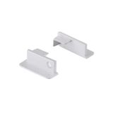 End cap for VE with hole right, silver color, 1pc
