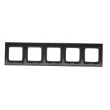 Single computer socket RJ45 category 6 with anti-dust cover, (module), anthracite, metalic