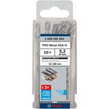 Metal drill bits HSS-G, DIN 338 5,2 x 52 x 86 mm 10 pcs.