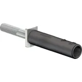 Screw-in adapter, 4 mm socket to screw connection, black, CAT II, 24.0168-21