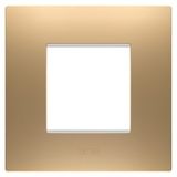 EGO INTERNATIONAL PLATE - IN PAINTED TECHNOPOLYMER - 2 MODULES - GOLD - CHORUSMART