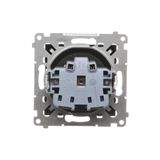 Double socket outlet with earthing and current phase constancy, black matt, 16A