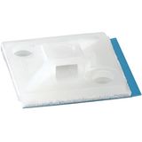 Saddle with 4 entries Screw/Self-adhesive for cable ties up to 3.6mm,