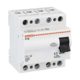 Residual current operated circuit breaker, 4 modules, 4P - type AC, 63A, 30mA