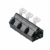 Printed circuit board terminals, 10.00 mm, Number of poles: 2, 135°, Solder pin length (l): 3.5 mm, tinned, black, Tension clamp connection with actuator, Clamping range, max. : 2.5 mm², Box