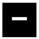 38TQ18 Button plate for push-button, Name: Decrease, 18 x 18