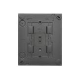 Two-way switch without pictogram, (module), Simon 24, IP20/IP44, 10AX, black matt
