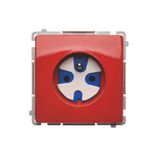 DATA single socket outlet with socket access element, red, 16A