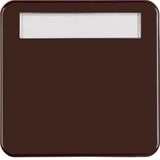 Rocker, lab. field, splash-proteced flush-mtd IP44, brown glossy