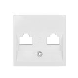 Cover for 2*RJ45 Toolless Line jacks, white
