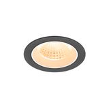 NUMINOS© M recessed ceiling light 2700K 55ø IP20 round bl/wh