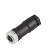 Field attachable connector, M12