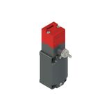 Safety switch with manual mechanical delay