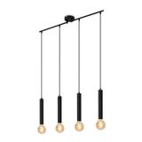 pendant light, black matt, 4xE27/max.60W