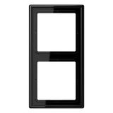 2-gang cover frame black