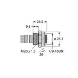 PROFIBUS-PA Flanschanschluss Flange   RKFV 48-0.3M/M20/C1117