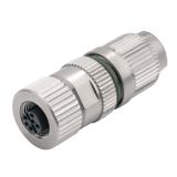 Field attachable connector, M12