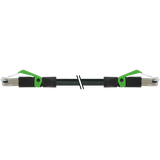 RJ45 male 0° / RJ45 male 0° shielded PUR 1x4xAWG22 bk 3.1m