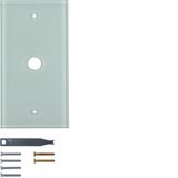 Glass cover plate 1gang TS polar white glossy