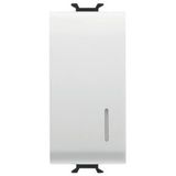 PUSH-BUTTON 1P 250V ac - NO 16A ILLUMINABLE - WITH DIFFUSER - 1 MODULE - SATIN WHITE - CHORUSMART