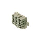 PCB plug-in connector, female header, Flange, THT solder connection, 5.00 mm, Number of poles: 36, 180°, Solder pin length (l): 3.2 mm, Gold-plated, Pebble grey, Box