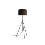 LUTON/RON 55 floor Polycotton white/black/metal 230V LED E27 15W