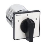 Rotary cam switch 7GN series, changeover switch 3 poles 40A, for front mounting with black handle, front plate 65X65mm