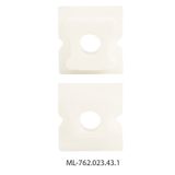 End cap with hole for PA, white color, 1pc