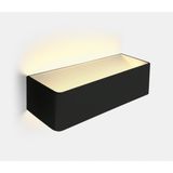 BLACK WALL LIGHT LED 12W WW IP20 230V