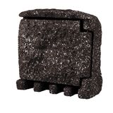 PANLUX Column STONE 4xsocket stone IP44 brown
