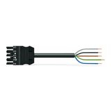 pre-assembled connecting cable Eca Socket/open-ended light green