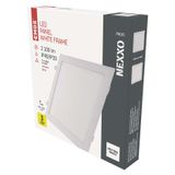 LED recessed luminaire NEXXO, square, white, 25W, neutral white