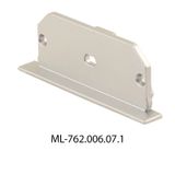 End cap with hole for AH, silver color, 1pc